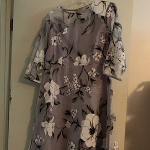 Orchid floral sheer dress